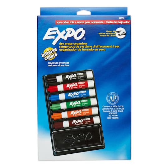 Expo&#xAE; Erase Marker Set with Organizer and Eraser